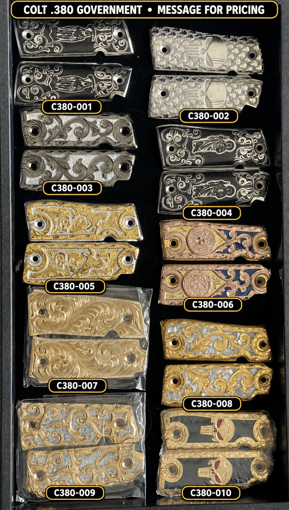 Colt .380 Government · C380-001–C380-010