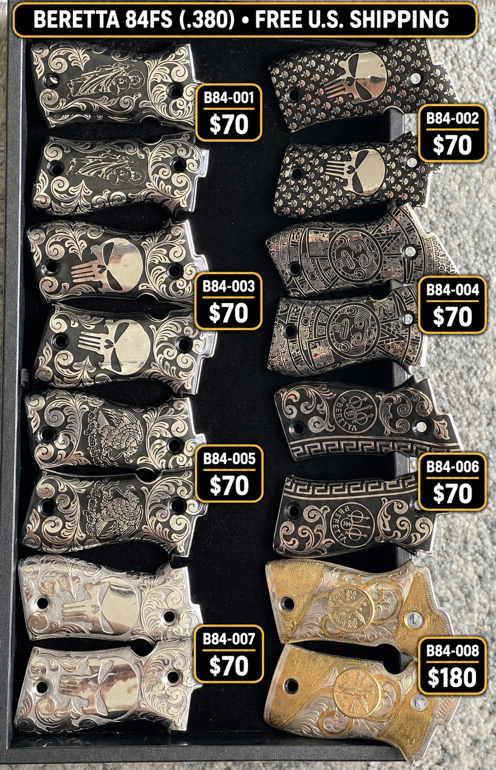 Beretta 84FS (.380) · B84-001–B84-008