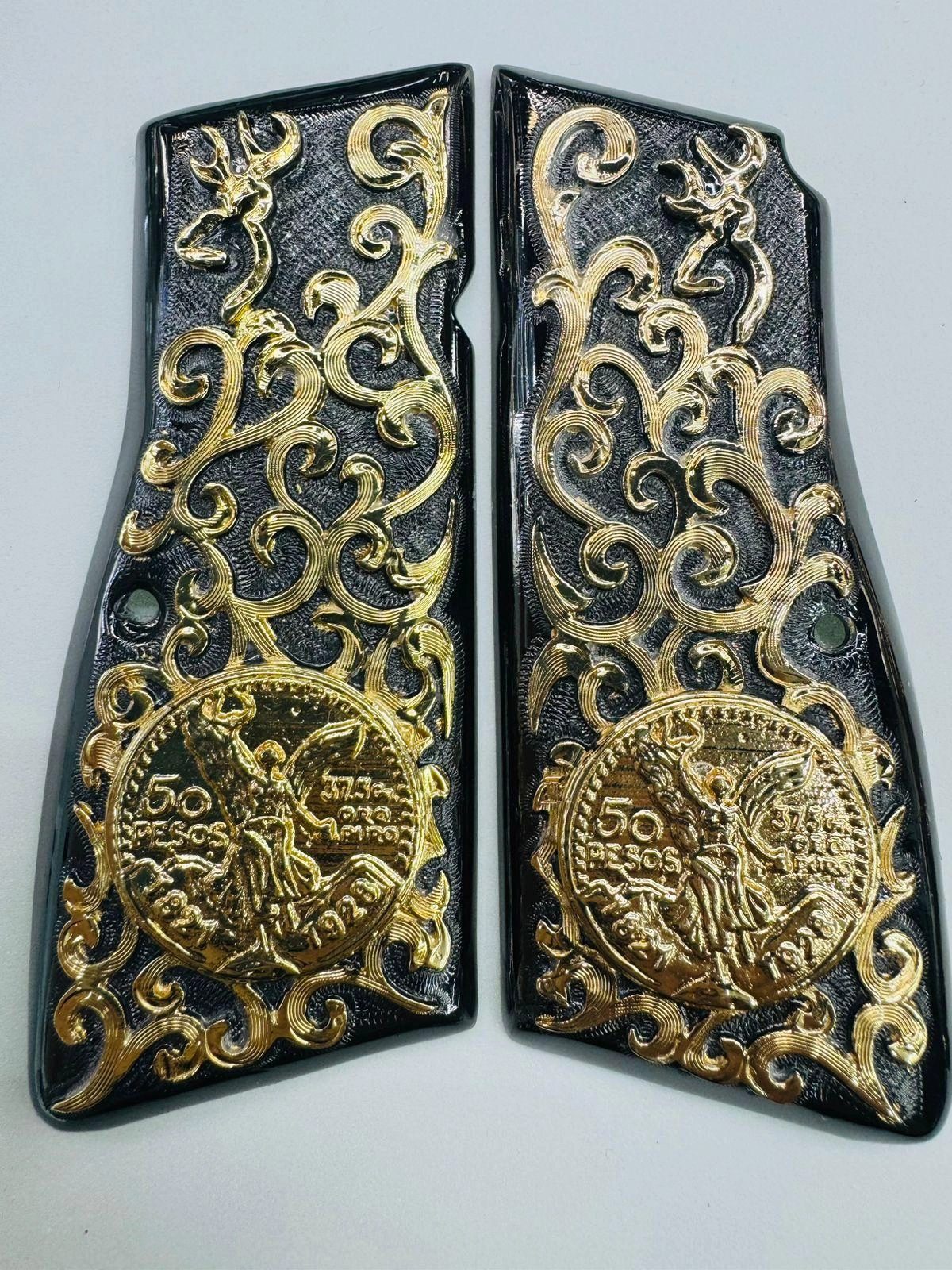 Gold Centenario Browning Hi-Power Grips
