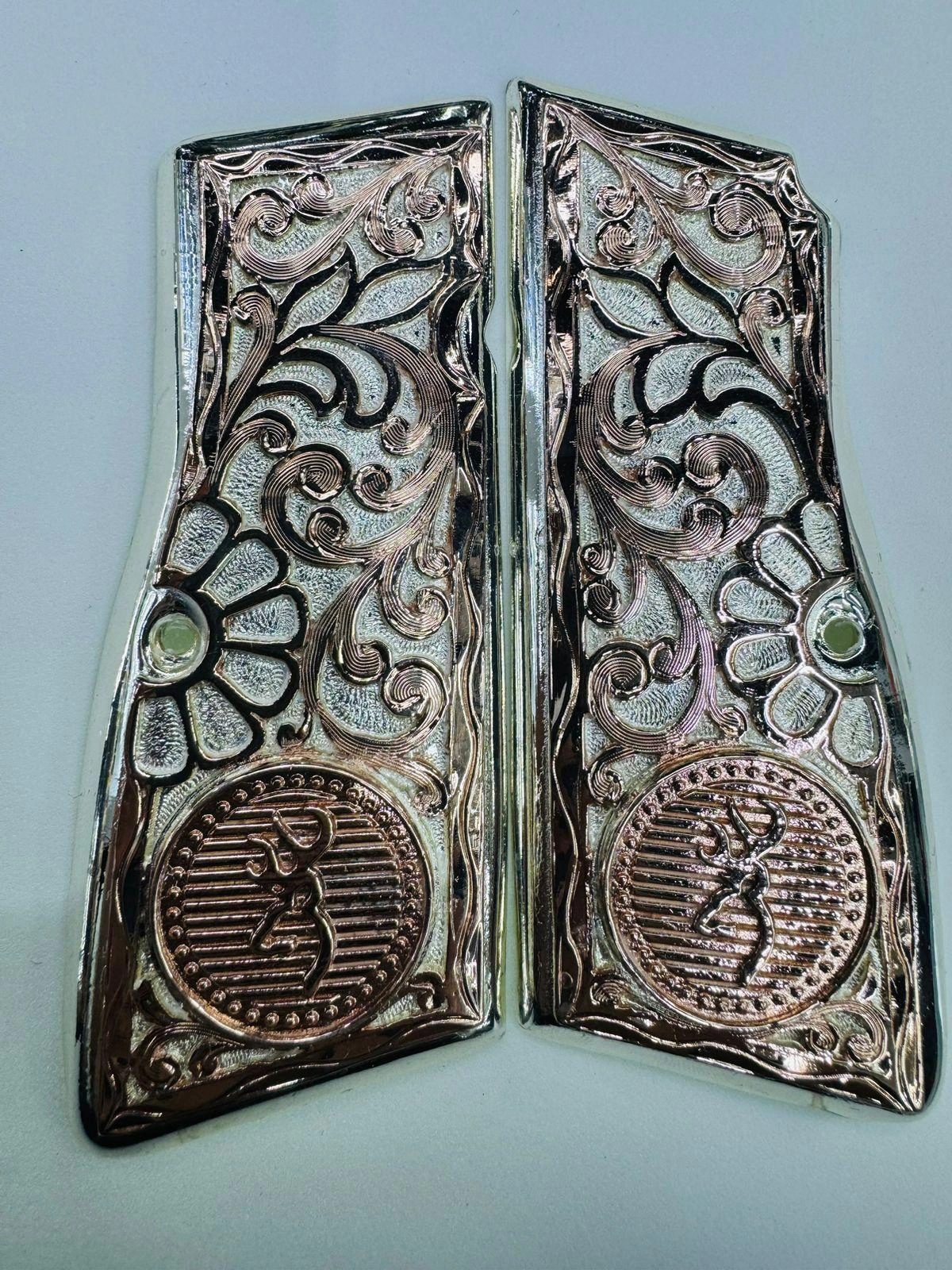 Rose Gold Browning Hi-Power Grips