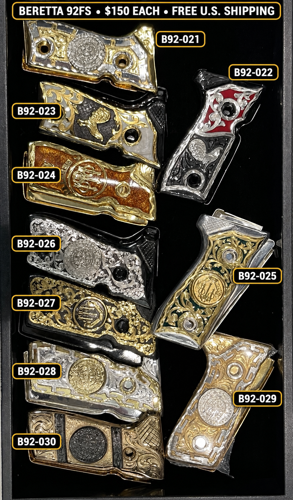 Beretta 92FS · B92-021–B92-030